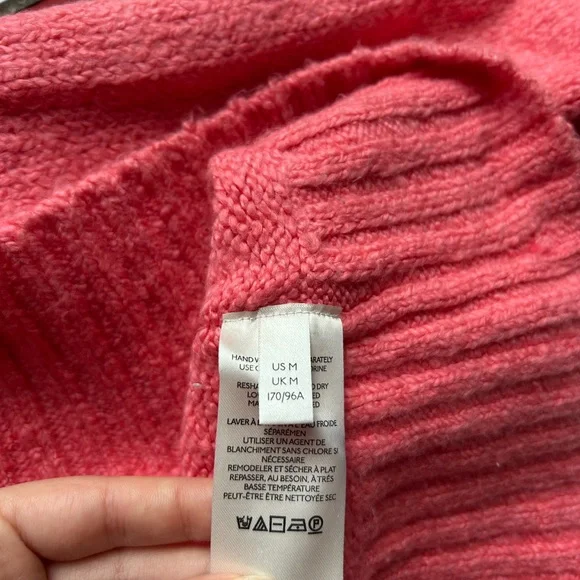 Free People Oversized Off-the-Shoulder Coral Sweater - Picture 7 of 11